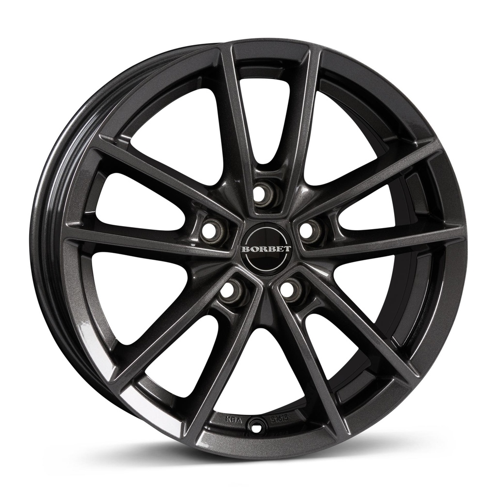 BORBET W MISTRAL ANTHRACITE GLOSSY 6x15 5/108 ET43 CB72.6