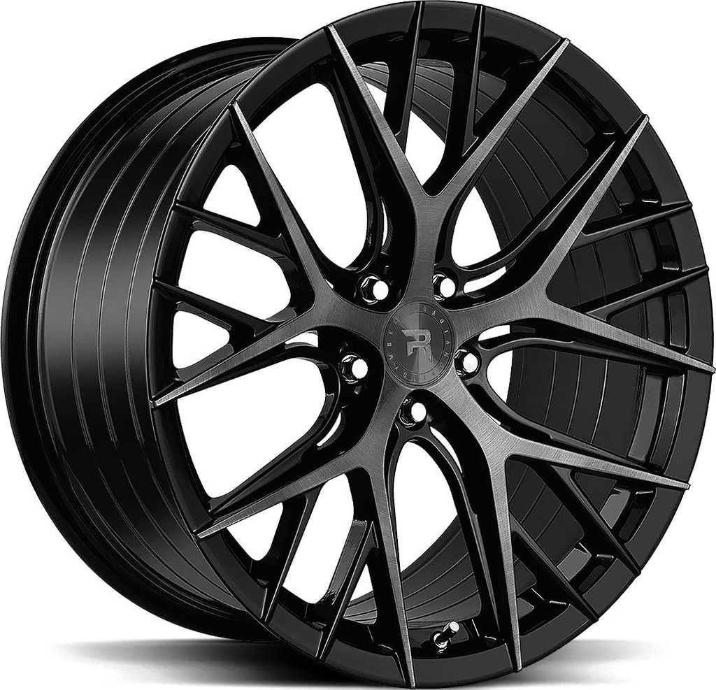 R-SERIES R16 BRUSHED DUAL BLACK 8.5x19 5/108 ET42 CB63.4