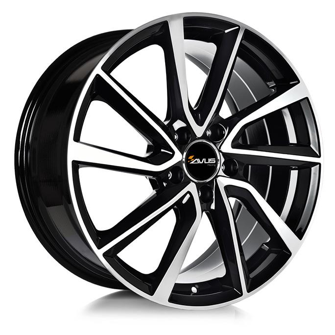 AVUS AC-518 BLACK POLISHED 7.5x17 5/112 ET47 CB66.6