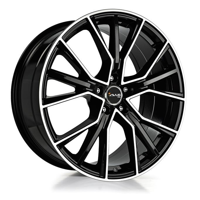 AVUS AF18 BLACK POLISHED 9x20 5/112 ET25 CB66.6