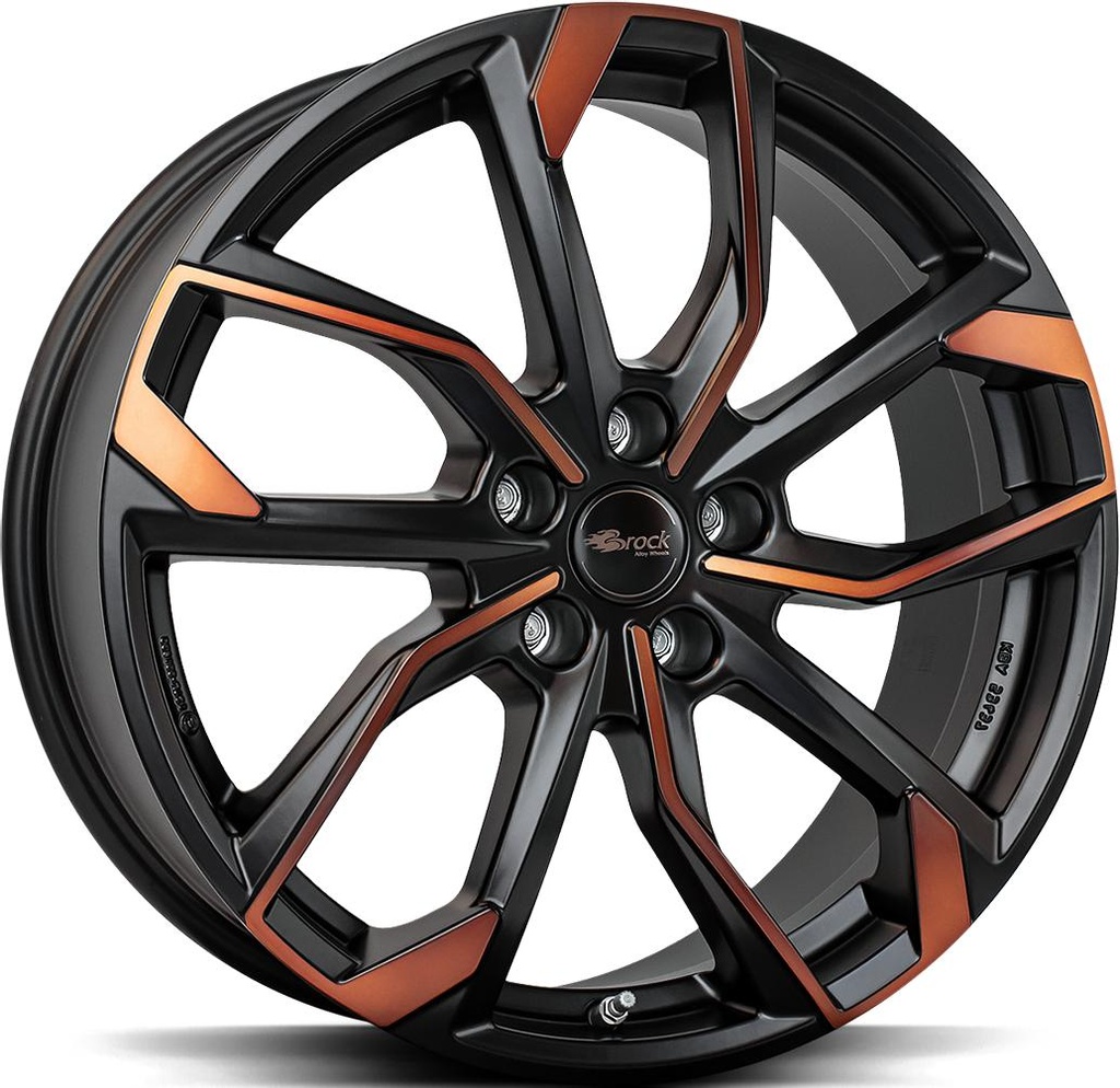 BROCK RC34 BLACK ORANGE MATT 8x18 5/112 ET40 CB57.1