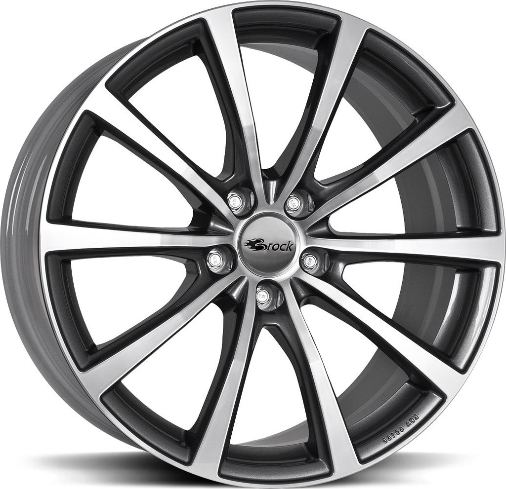 BROCK B32 TITANIUM FULL POLISH 8.5x20 5/112 ET41 CB57.1