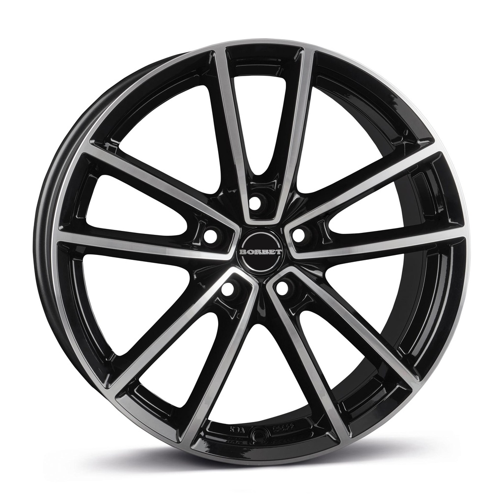 BORBET W BLACK POLISHED GLOSSY 7x17 5/112 ET43 CB57.1