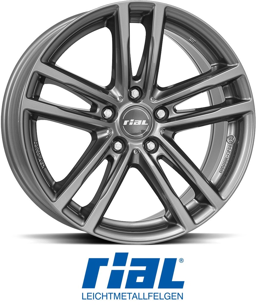 RIAL X10 METAL GREY 7.5x17 5/112 ET27 CB66.7