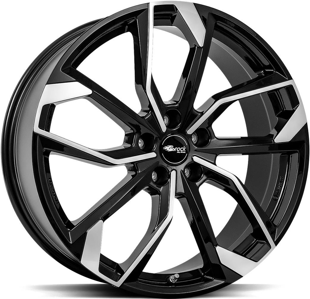 BROCK RC34 BLACK FULL POLISH 7.5x18 5/108 ET50 CB63.4