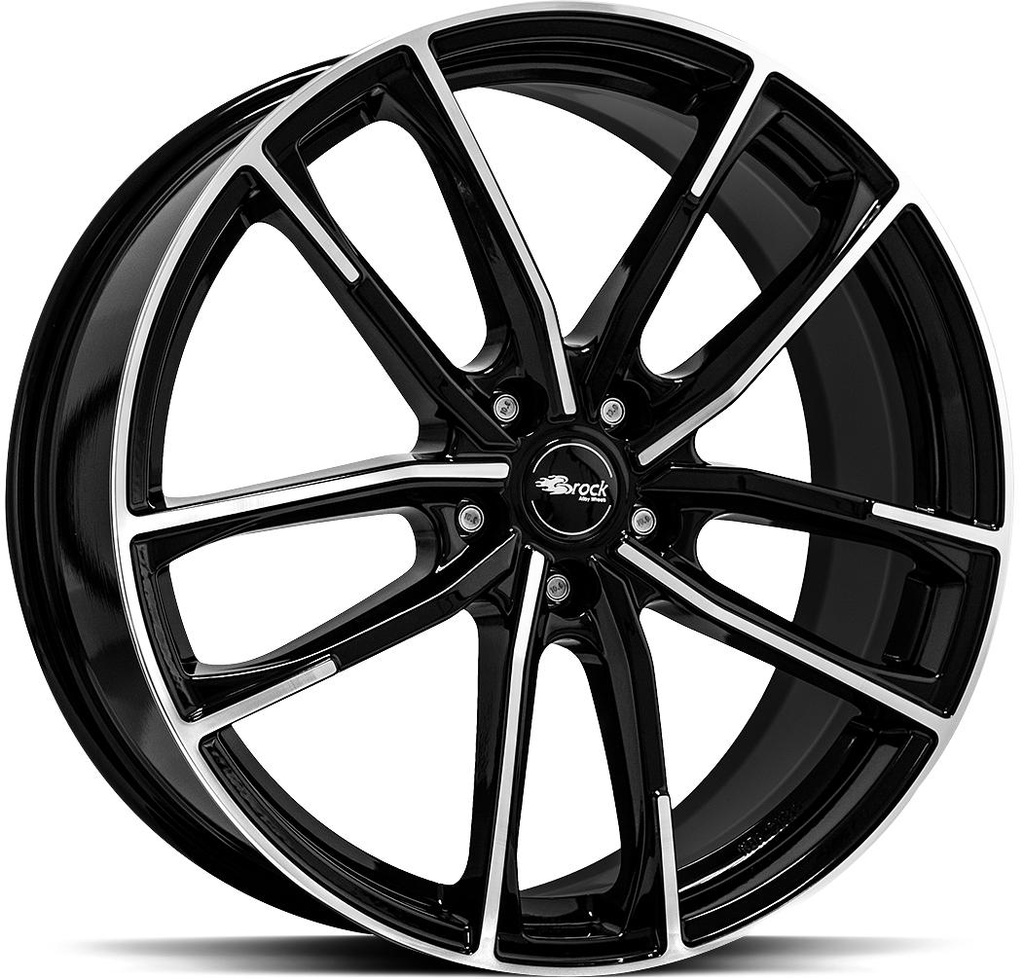 BROCK B38 BLACK FULL POLISH 8x18 5/112 ET40 CB57.1