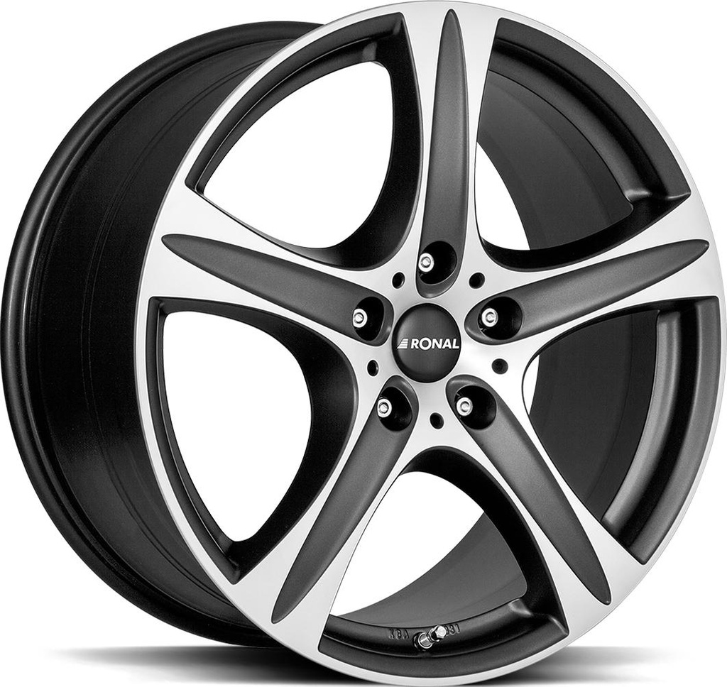 RONAL R55 SUV MATT BLACK FRONT CUT 9x19 5/130 ET55 CB71.5
