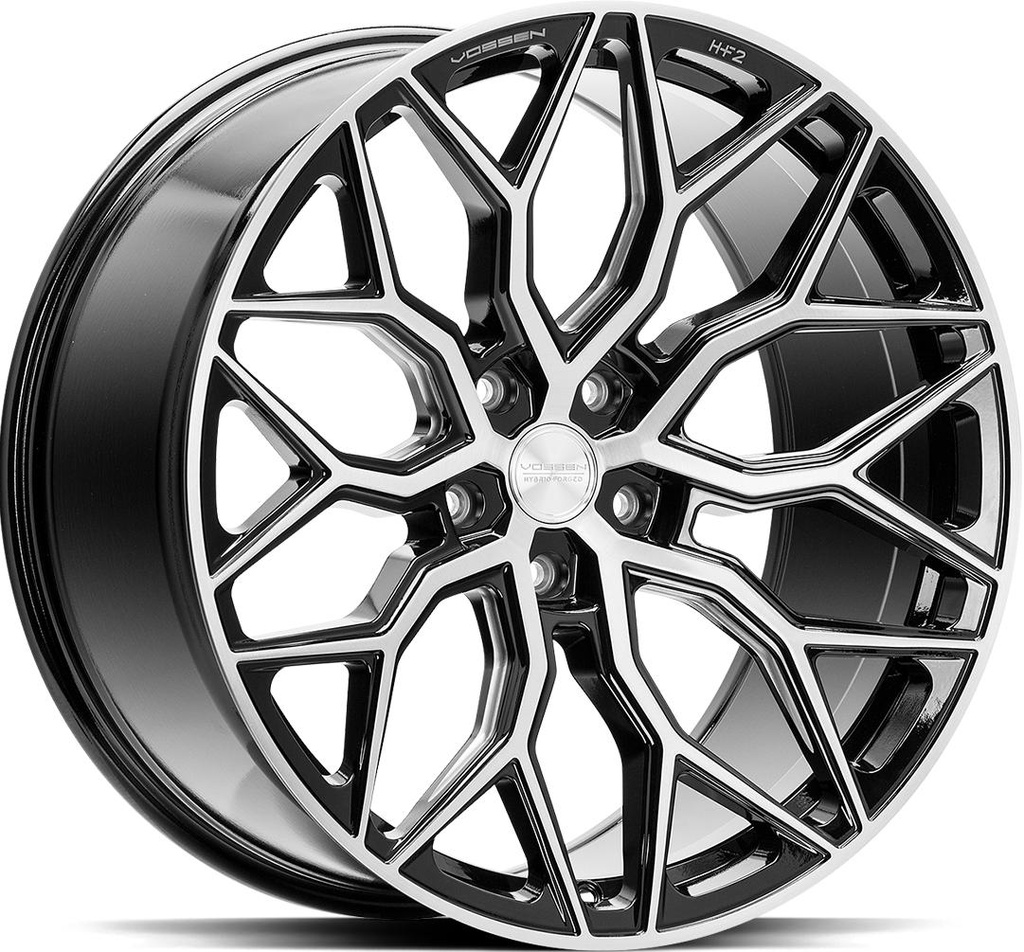 VOSSEN HF2 BRUSH GLOSS BLACK 10.5x22 5/120 ET38 CB74.1