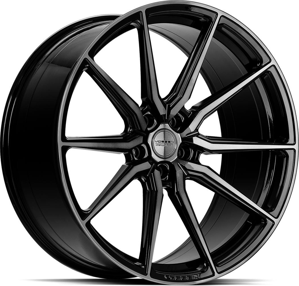 VOSSEN HF3 DOUBLE TINTED GLOSS BLACK 10.5x22 5/112 ET30 CB66.6