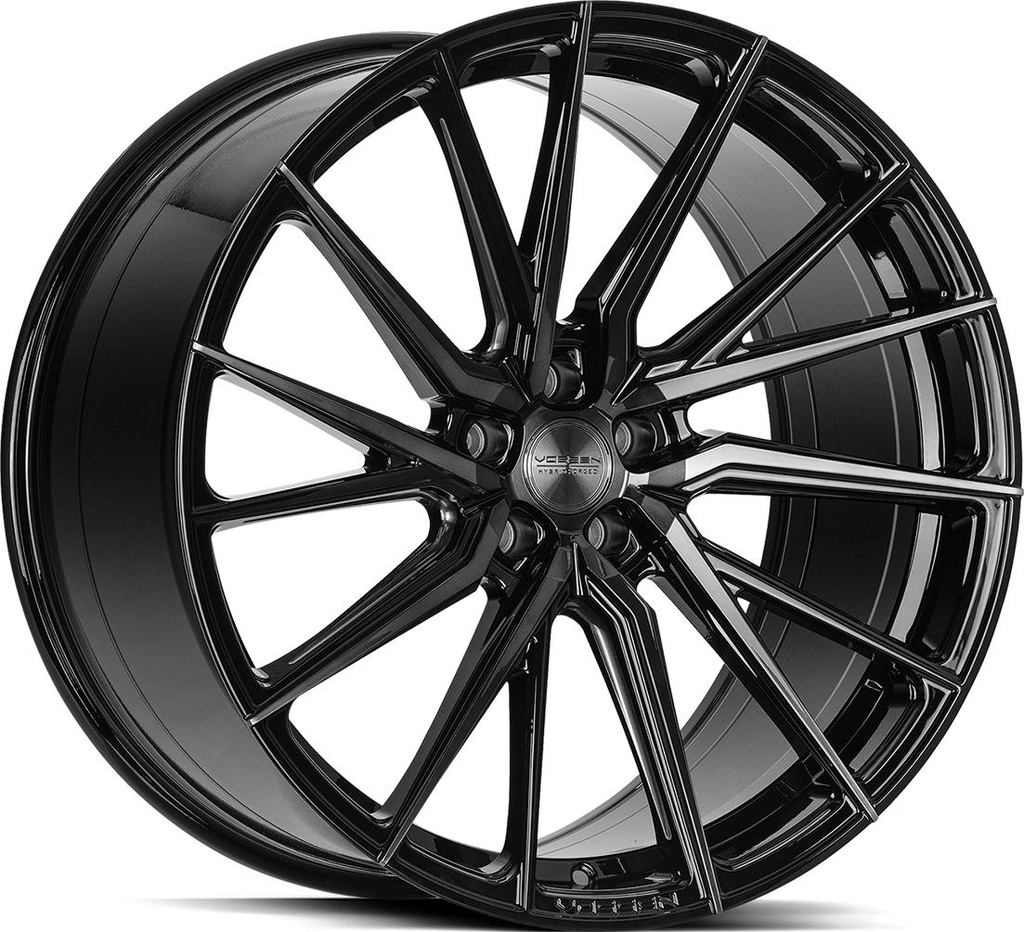 VOSSEN HF4T DOUBLE TINTED GLOSS BLACK 10.5x20 5/112 ET45 CB66.6