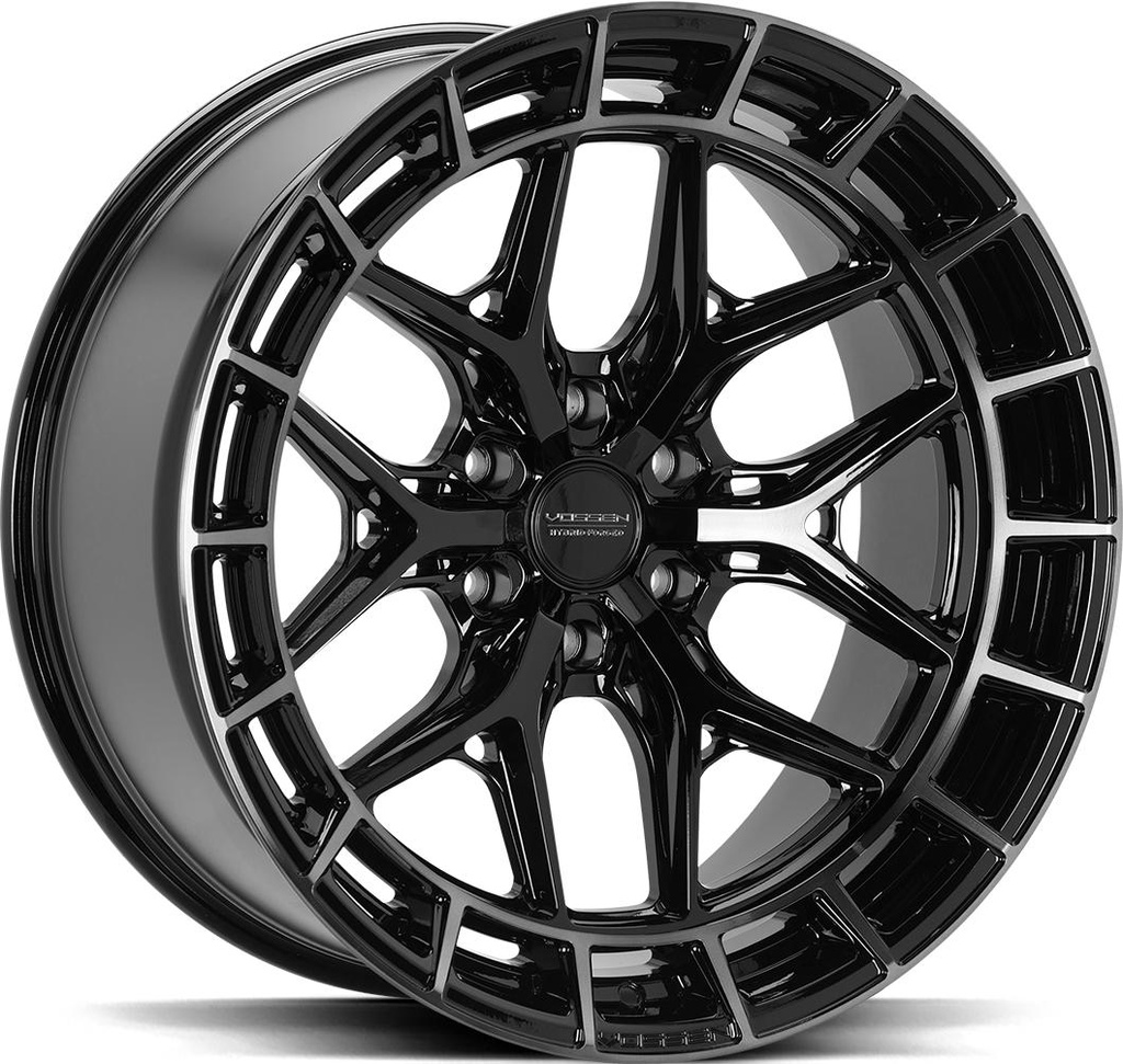 VOSSEN HFX1 TINTED GLOSS BLACK 10x20 6/139.7 ET-18 CB106.1