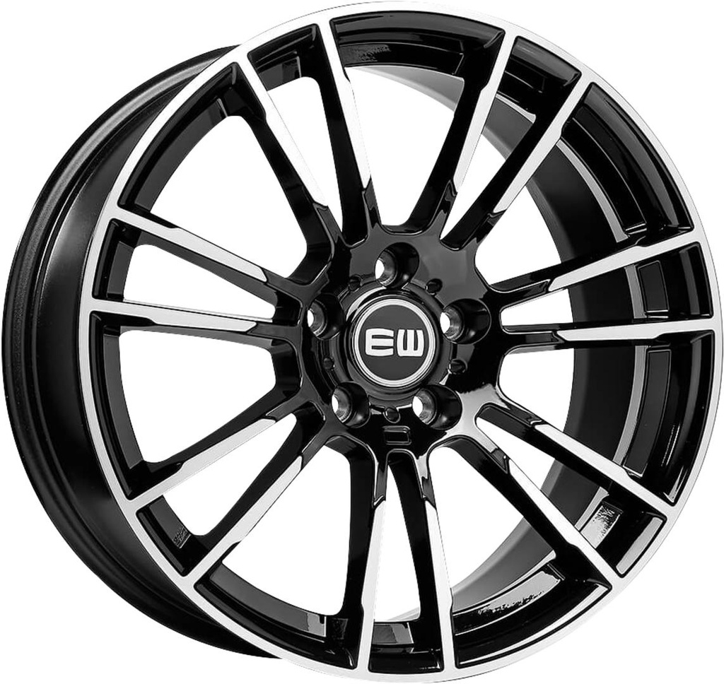 ELIT WHEELS EW01 BLACK / POLISHED 8x17 5/112 ET43 CB66.6