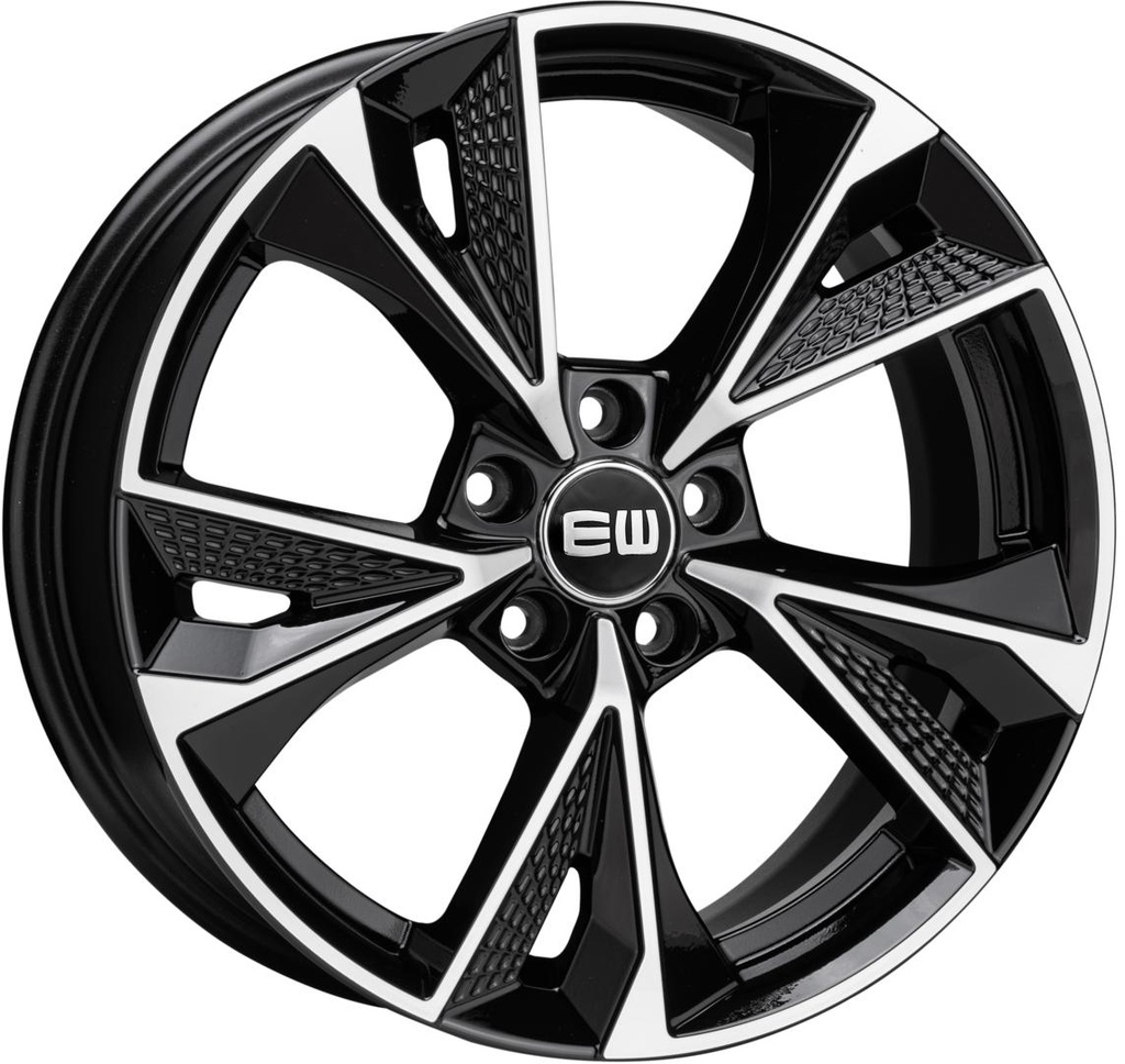 ELIT WHEELS EW15 BLACK / POLISHED 7.5x17 5/112 ET36 CB66.45