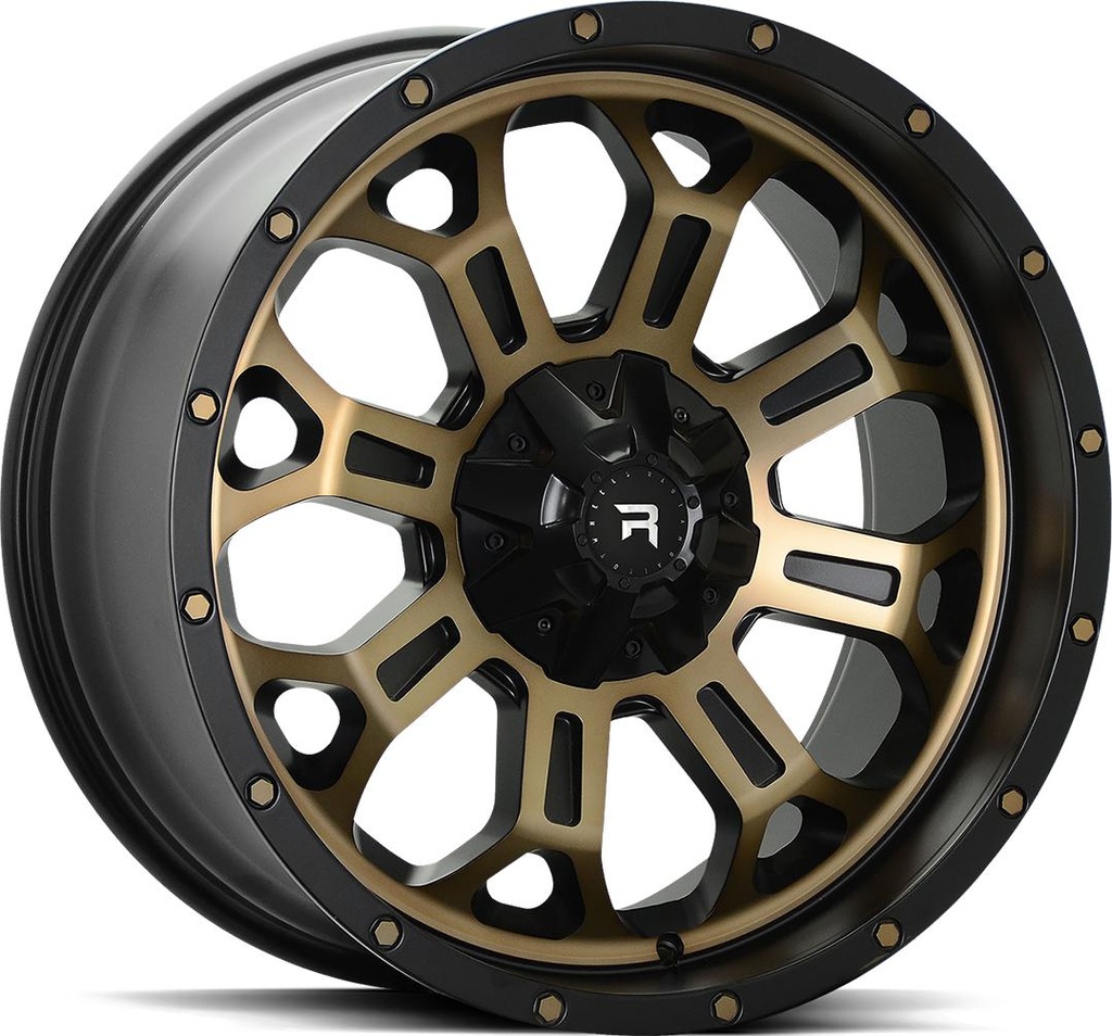 R-SERIES R12 POL BRONZE-BLACK 9.5x20 5/120 ET18 CB65.1