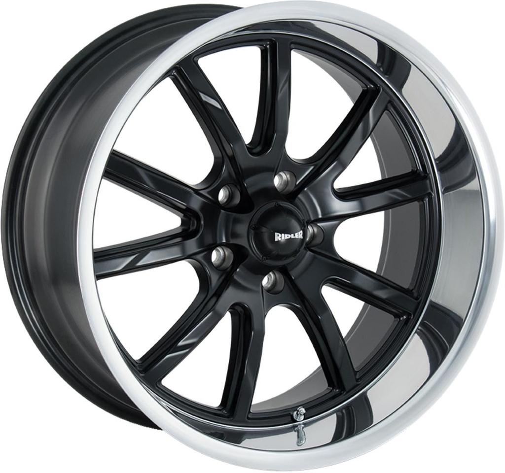 RIDLER 650 MATTE BLACK / POLISHED LIP 7x15 5/114.3-4.5 ET0 CB83.82