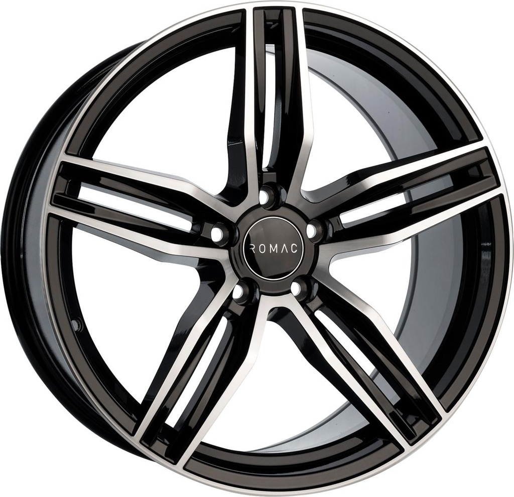 ROMAC VENOM GLOSS BLACK / POLISHED FACE 7.5x17 5/108 ET42 CB73.1