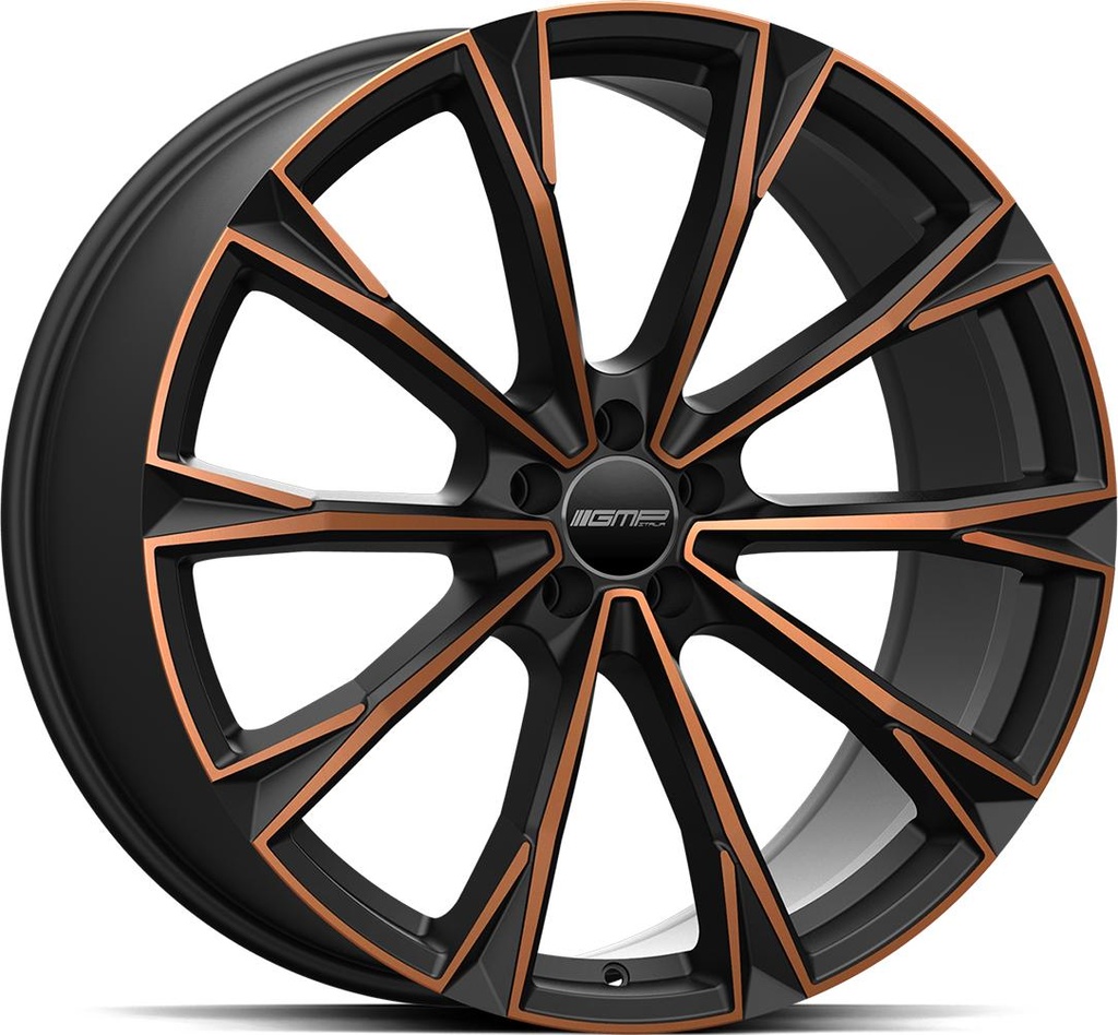 GMP TOTALE SATIN BLACK BRONZE ORANGE 10x23 5/112 ET18 CB66.5
