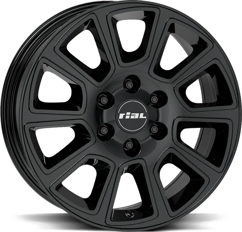 RIAL TRANSPORTER 2 DIAM BLACK 7.5x18 6/130 ET47 CB84.1