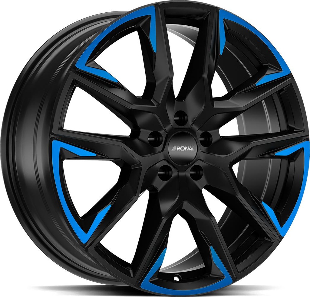 RONAL R71 JET BLACK MATT BLUE TINTED MAT 8.5x20 5/127 ET56 CB71.5