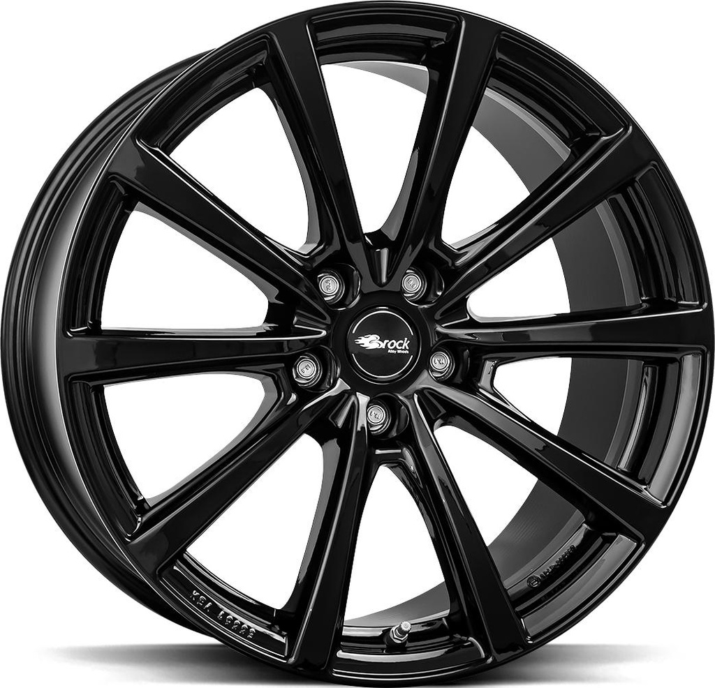 BROCK B32 SHINY BLACK 8.5x18 5/114.3 ET35 CB64.2