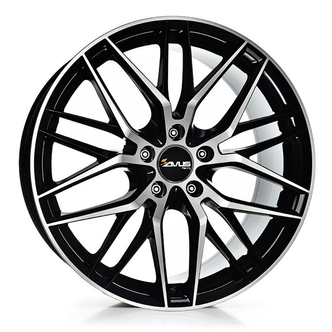 AVUS AF19 BLACK POLISHED 8x18 5/112 ET30 CB66.7