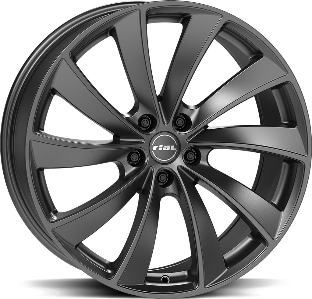 RIAL LUGANO STEEL GREY MATT 9.5x21 5/114.3 ET37 CB64.2