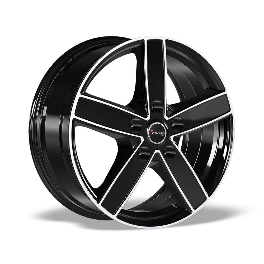 AVUS AC-V51 BLACK POLISHED 7x17 5/108 ET45 CB65.1