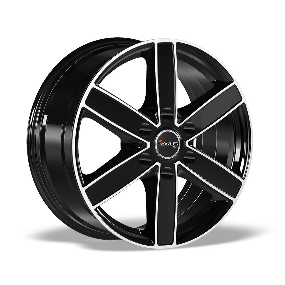 AVUS AC-V61 BLACK POLISHED 7.5x17 6/139.7 ET30 CB100.1