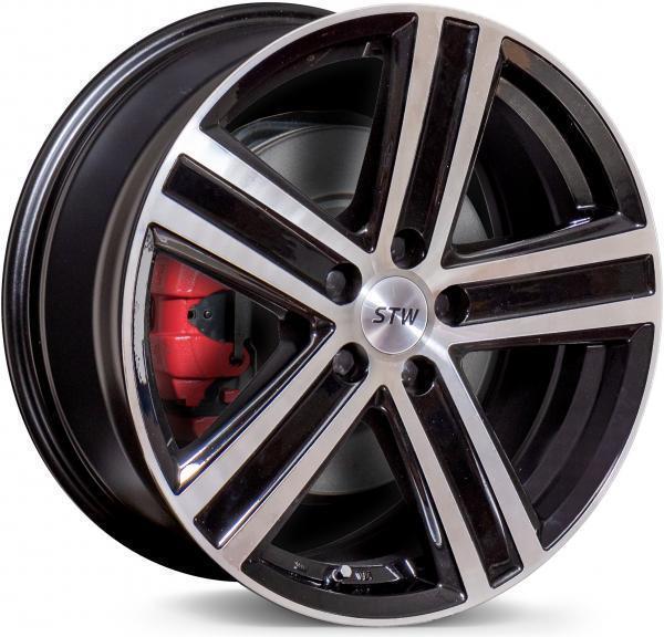 STW CARGO BLACK POLISHED 8x18 5/108 ET45 CB65.1