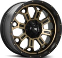 R-SERIES R12 POLISHED BRONZE & BLACK 9.5x20 6/139.7 ET15 CB106.1