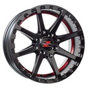 BARZETTA ATV SATIN BLACK WITH RED STRIPE 7x16 4/110 ET10 CB89.1