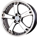 KESKIN-TUNING KT10 MATT BLACK FRONT POLISH STEEL LIP 9x17 5/120 ET35 CB72.6