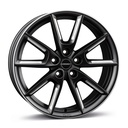 BORBET LX18 BLACK MATT SILV SPOKE RIM 8x18 5/108 ET45 CB72.5