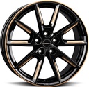 BORBET LX19 BLACK GLOSS GOLD SPOKE RIM 8x19 5/108 ET45 CB72.5
